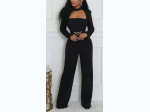 Women's Cutout Detail Jumpsuit in Black