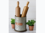 Utensils Holder - Corrugated Metal