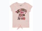 Girl's Paw Print Always in a Good Mood Reverse Sequin T-Shirt