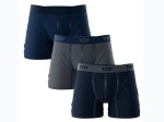 Men's Solid Color Boxer Briefs - 3 Pack - 2 Color Options