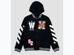 Men's Warriors Fleece Varsity Jacket in Black