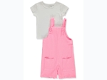 Toddler Girl Colette Lilly 2pc Romper Set in Pink