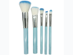 5pc Make-Up Brush Set w/ Blue Glitter Carrying Case