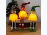 Knitted LED Festive Long Legged Gnome Shelf Sitter - 3 Color Options