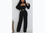 Women's Cutout Detail Jumpsuit in Black