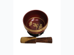 Red 3"D Tibetan Singing Bowl Set