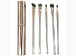 Premium Ultra-Soft Bristles 5pc Make-Up Brush set w/ Metal Carrying Tube