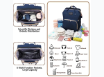 Baby Diaper Bag with Expandable Changing Station – Dual-Use in Blue