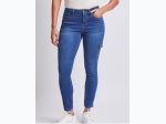 Missy Hyperdenim Mid Rise Skinny Cargo Jeans in Dark Indigo