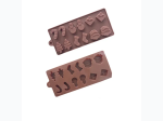 Chocolate Colored Holiday Silicone Candy Baking Mold