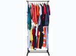 Triple Level Rolling Garment and Shoe Rack