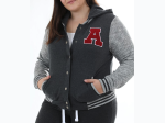 Plus Size Women's Classic Casual Varsity Jacket - 2 Color Options