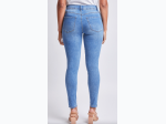 Missy Basic Skinny Jean w/ Functional Front Pocket in Ripped Medium Wash