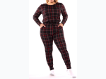 Plus Size Women's Holiday Pajamas Set - Top & Jogger