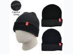 Men’s Winter Knit Hat with Faux Fur Lining - 3 Color Options