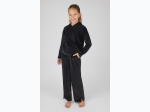 Girl's Rib Velour Pullover Hoodie and Straight Pant Set - 2 Color Options