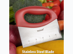 Maxam Stainless Steel Food Scraper and Chopper Tool