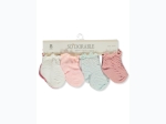 Baby Girl So Dorable 8pk Textured Pattern Solid Color Sock Set