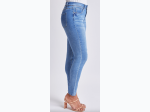 Missy Basic Skinny Jean w/ Functional Front Pocket in Ripped Medium Wash