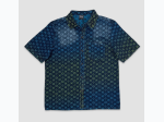 Men's Pattern Gradient Denim Shirt in Indigo - SIZE 3XL