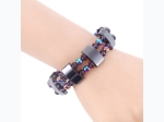 Handmade Multi-Color Double Layer Hematite Stretch Bracelet