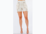 Junior Plus High Waist Mini Shorts With Suspenders - 3 Color Options