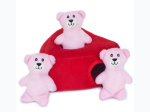 Zippy Paws Burrow Heart 'n Bears Interactive Plush Dog Toy