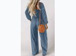 Women's Acelitt Wrap Upper Hidden Pocket Jumpsuit - 2 Color Options