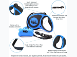 Happydogz Easy Walker Pro – Retractable Dog Leash – Extends 16ft – Size Large