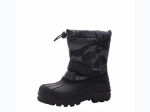 Little Boy's Black Camo Print Snow Boots