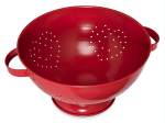 Round Decorative Colander - 9in in Red