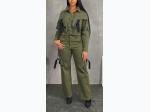 Women's Utility Cargo Cropped Jacket & Pant Set - 2 Color Options