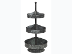 Rustic Round Three Tiered Metal Stand