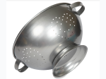 Round Decorative Colander - 9in - Silver