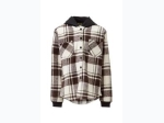 Boy's Plaid Flannel Button-Up Hooded Shirt - 4 Color Options