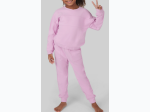 Little Girls Melange Long Sleeve and Jogger - Set - 2 Color Options