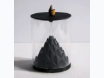 Ceramic Terrarium Backflow Incense Burner – Waterfall Effect – 10 Essential Oil Dipped Scented Incense Cones