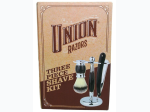 Union Razors Three Piece Straight Razor Shave Kit in Black