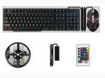 CYLO Gaming Set with Keyboard, Mouse and LED Light Strip