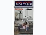 15.75" x 22" Sleek Black Metal Side Table