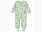 Unisex Baby Cookies & Milk Footed Coveralls in Mint