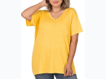 Plus Size V-Neck Boyfriend T-Shirt - 3 Color Options