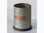 Utensils Holder - Corrugated Metal