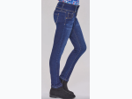 Girls 3-Button Basic Skinny Jean With Faux Front Pockets in Dark Indigo - Sizes 7 -14