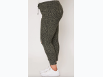 Missy Plus Size High-Rise Ankle Jogger - Olive Cheetah