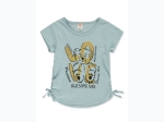 Toddler Girl Awesome Vibe Bear Ruch T-Shirt & Legging Set in Blue