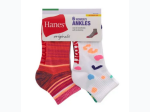 Women’s ‘Hanes’ Ankle Socks 6 Pair Pack Shoe Size: 8-12