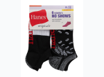 Women’s ‘Hanes’ No Show Socks in Black - Fits Shoe Size 8 - 12