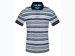 Men's Silverstone Stripe Polo Shirt in Navy & White