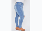 Missy Plus Royalty for Me High-Rise Basic 1-Button Skinny Jean